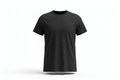 Plain black t-shirt on white background